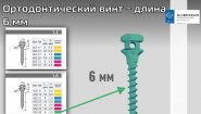 Ортодонтический винт - длина 6 мм